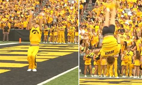 cheerleader wardrobe malfunctions|Watch the hilarious moment an Iowa cheerleaders PANTS fall down